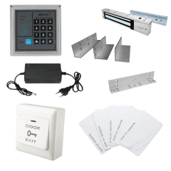 Control de Acceso con cerradura 280 Kilos con soporte L / Z, mas Botón EXIT (Fuente poder Laptop) Kit 5 2