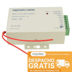 Fuente de  Poder Control de Acceso 12V 3A 3