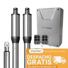 Kit Porton Automatico Batientes 2 Hojas 200kg 2.5mt + Cerradura 4