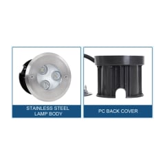 Foco Piscina LED 3x3W AC 12V 0