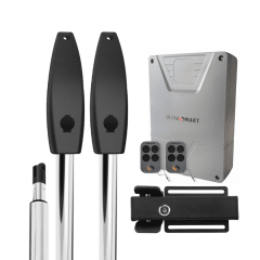 Kit Batiente 2 Brazos 350Kg 3,5mt Electromecánico Ultra Smart + Cerradura 1