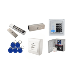 Kit Completo Control de Acceso Puerta de Vidrio 280kg 2