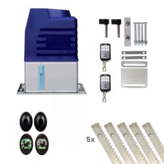 Kit Motor Portón Automático 2000KG Uso Condominio + 5m Cremallera y Fotocelda 1