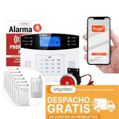 Alarma Wifi 4G Kit 6 Sensores Mag + 1 Sensor Mov / IMPOTEC 4