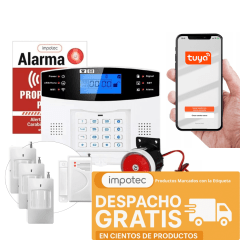 Alarma Wifi 4G Kit 3 Sensores Mov + 1 Sensor Mag / Impotec 4