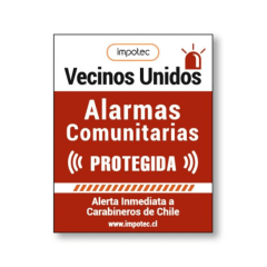 Pack 6 Cartel Alarma Placa Disuasiva A. Comunitaria IMPOTEC 3