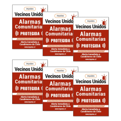 Pack 6 Cartel Alarma Placa Disuasiva A. Comunitaria IMPOTEC 2