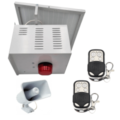 Alarma Comunitaria Solar 30W + 2 Controles Metálicos 1