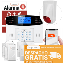 Alarma Wifi 4g Kit 4 Sensores + Sirena Inalámbrica / Impotec