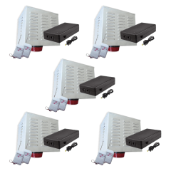 Pack 5 Alarmas Comunitarias 20W + 5 UPS Respaldo 1