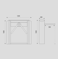 Torniquete Control de Acceso Acero Inoxidable 2