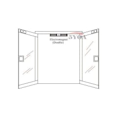 Cerradura Magnetica Dos Hojas 280KG x 2 / 12V 3