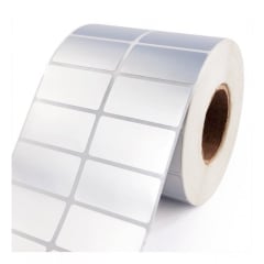 Rollo Etiquetas Metalizadas 40x30mm 2 Columnas 2500 Unidades 0