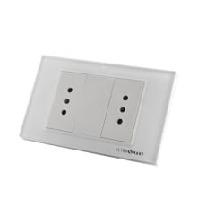 Tomacorriente Muro Doble Linea Crystal 6