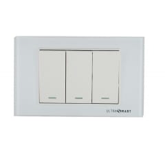 Interruptor Conmutador 9/24 Triple Crystal White 5