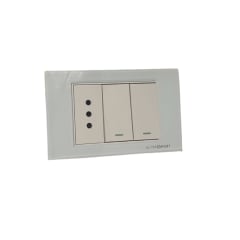 Tomacorriente 10A Simple + Interruptor 9/24 Doble Crystal White 4