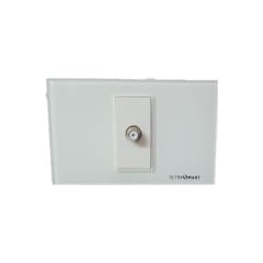 Toma Terminal TV Cable Coaxial Crystal White 4