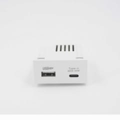 Modulo Cargador USB + tipo C Super Charge UltraSmart Style White 1
