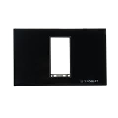 Placa Simple Enchufe o Interruptor UltraSmart Crystal Black 1