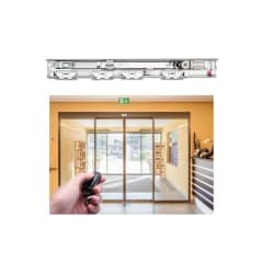 Sistema de Apertura 2 hojas Puertas de Vidrio Corredera 0