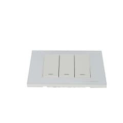Interruptor Conmutador 9/24 Triple Crystal White 6