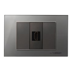 Placa de Muro 1 Puerto HDMI Linea Crystal Grey 0