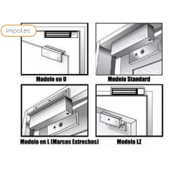 Cerradura Magnetica 180KG Completa con Soporte U 2