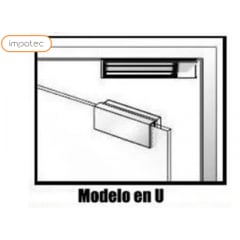 Kit Cerradura Magnetica 180KG Completa con Soporte U 3