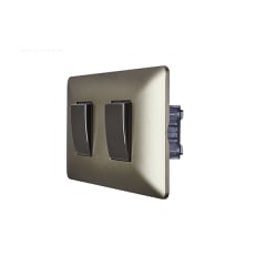 Interruptor Doble 9/15 10A STANFORD Café 2