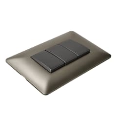 Interruptor Triple 9/32 10A STANFORD Café 4