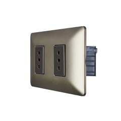 Tomacorriente Doble 10A STANFORD Café 2