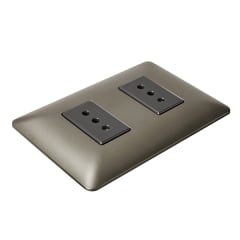 Tomacorriente Doble 10A STANFORD Café 4