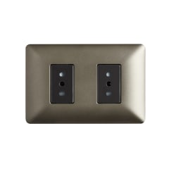 Tomacorriente Doble 10A STANFORD Café 0