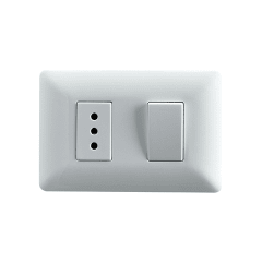 Interruptor Simple 9/12 + Tomacorriente Simple 10A STANFORD 0