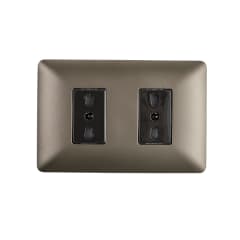 Tomacorriente Doble Bipaso 10/16A STANFORD Café 0