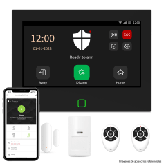 Kit de alarma WiFi + 4G con panel táctil 3