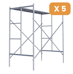 Pack 5 Andamios Galvanizados 180 X 95 X 170 + 4 Ruedas 1