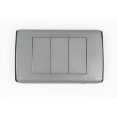 Placa Doble Triple Enchufe o Interruptor UltraSmart Grey 3