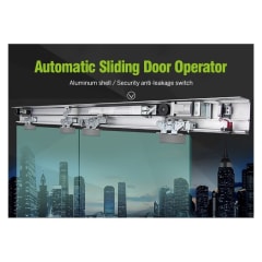 Sistema de Apertura 2 hojas Puertas de Vidrio Corredera 12