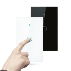 Interruptor Eléctrico Touch Crystal 1 Canal Blanco + Control Remoto 3