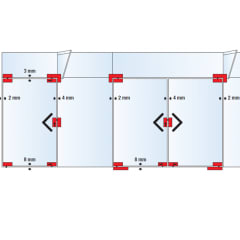 Soporte Pivote Lateral Superior  Vidrio 2