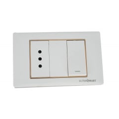 Tomacorriente 10A Simple + Interruptor 9/12 Doble Advantage 2