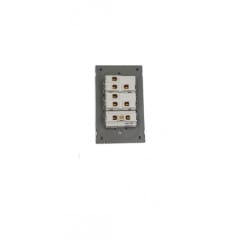 Tomacorriente 10A Simple + Interruptor 9/24 Doble Crystal White 6