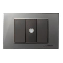 Toma TV Cable Muro Linea Crystal Grey 0