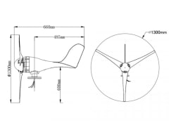 Turbina Eolica Generador Con Viento 400w 24v 2
