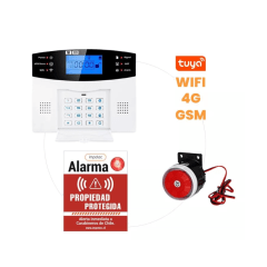 Alarma Wifi 4G Kit 3 Sensores Mov + 1 Sensor Mag / Impotec 2
