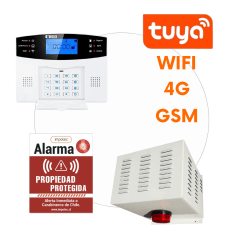 Alarma Wifi 4G Kit 2 Sensores Sin Antena + Sirena Inalámbrica 20W / IMPOTEC 3