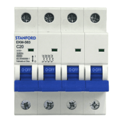 Interruptor Automático 4x20A 6KA Curva C STANFORD 2
