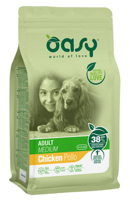Oasy Lifestage Adult  Medium Chicken 12 Kg