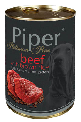 Piper Platinum Pure carne con arroz integral 400 gr.